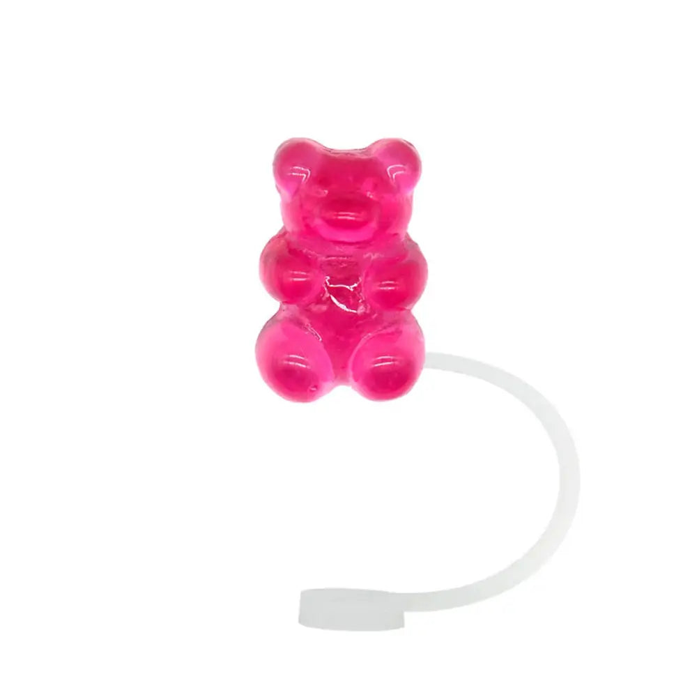 1PC Bear Straw Tip Cover – 10mm Dust-Proof Silicone Topper for 30/40oz Tumblers