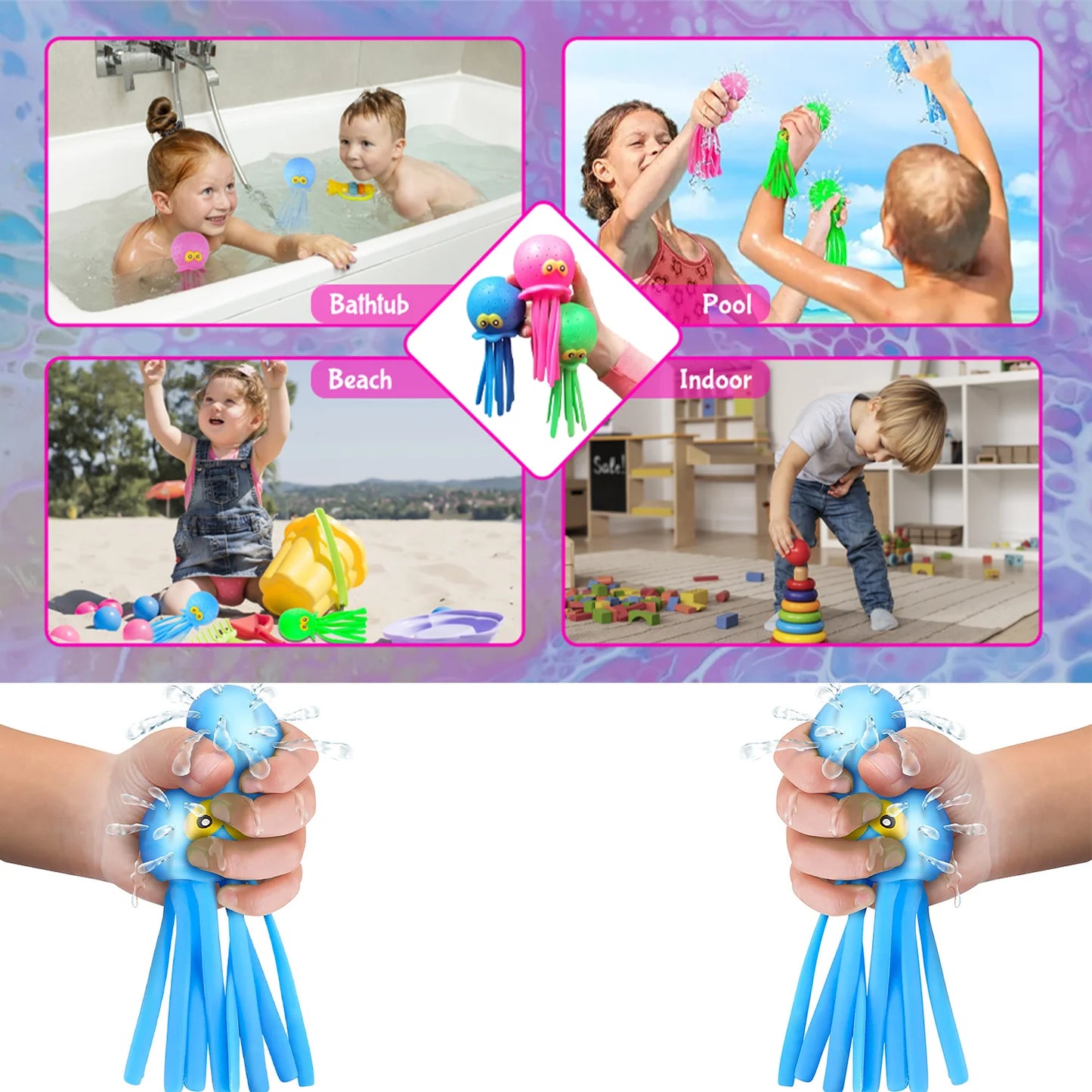 Ceeprints Water Spray Octopus – Fun Bath & Summer Toy