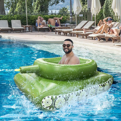 Inflatable Tank Pool Float – Water Spray Battle Toy