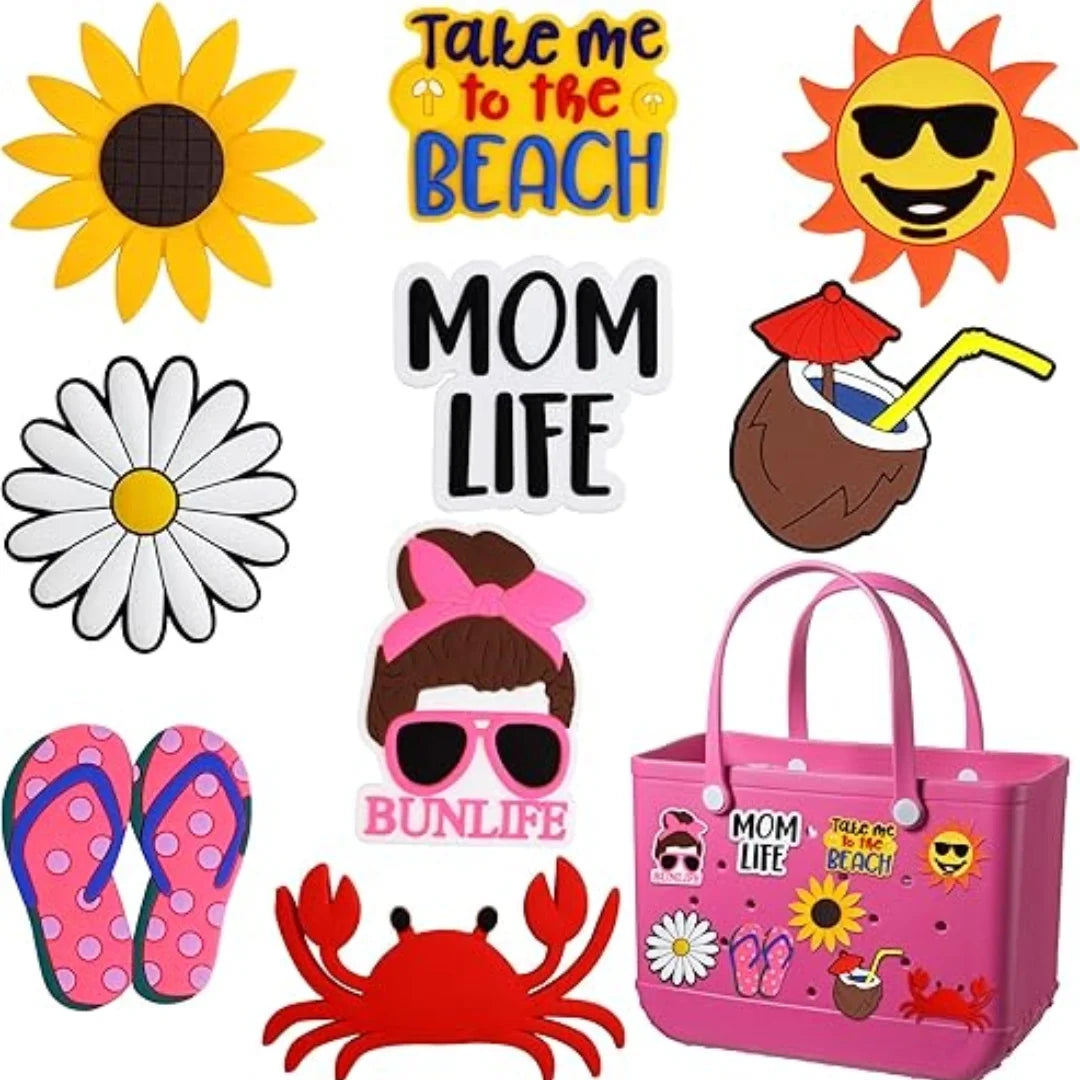 Beach Bag Charms – Pearls, Love, Butterfly & Chain for Simply Southern
