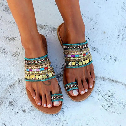 Ceeprints Tassel Flip-Flops