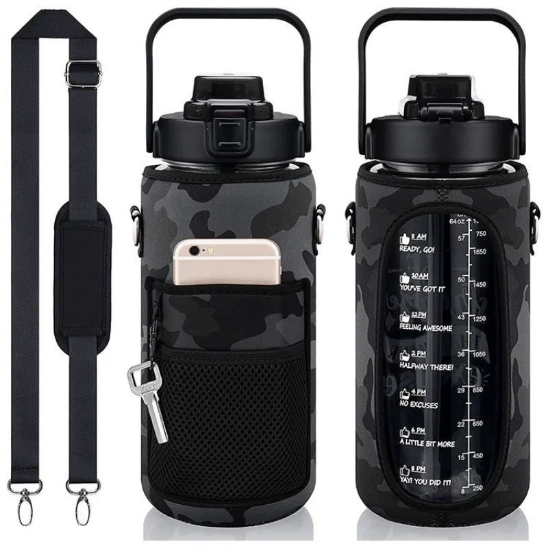 2L Water Bottle Holder – Thermo Pouch with Strap & Carrier Sleeve