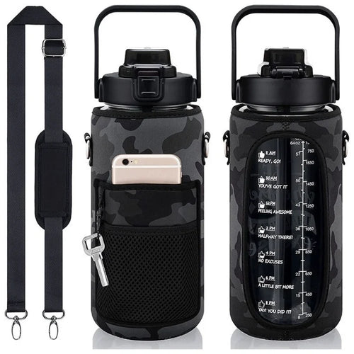 2L Water Bottle Holder – Thermo Pouch with Strap & Carrier Sleeve