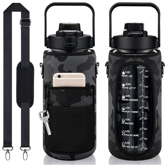 2L Water Bottle Holder – Thermo Pouch with Strap & Carrier Sleeve