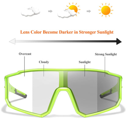 Fashion Brand Photochromic Cycling Sunglasses – Adaptive Sports Eyewear for Men & Women
