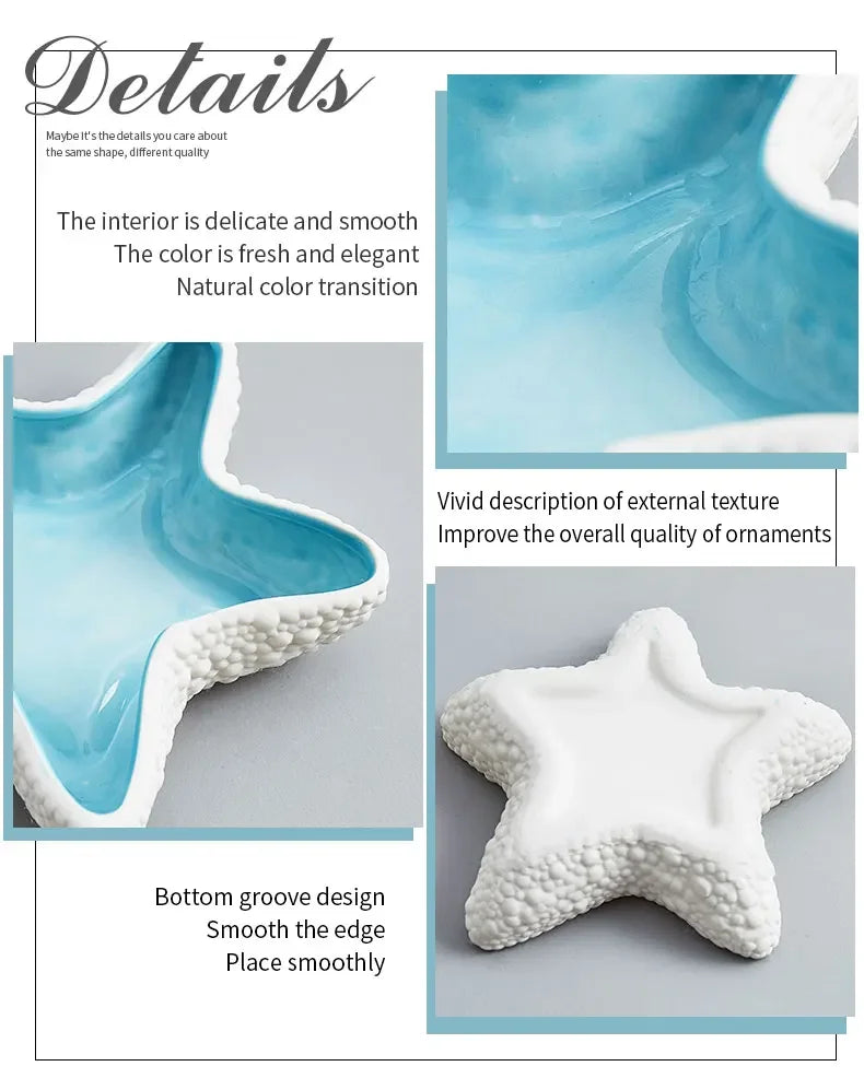 Ceramic Sea Shell Jewelry Tray – Elegant Decorative Storage