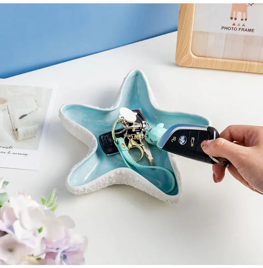 Ceramic Sea Shell Jewelry Tray – Elegant Decorative Storage