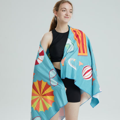Large Microfiber Beach Towel – Quick-Dry & Sand-Free