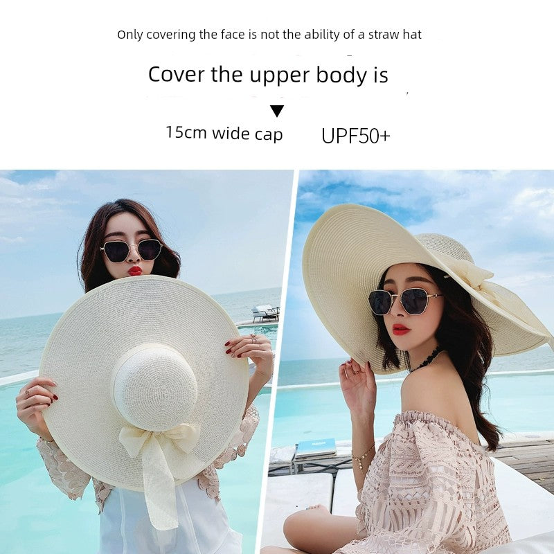Women's Seaside Travel Sun-Shade All-Match Summer Sun-Proof Straw Hat