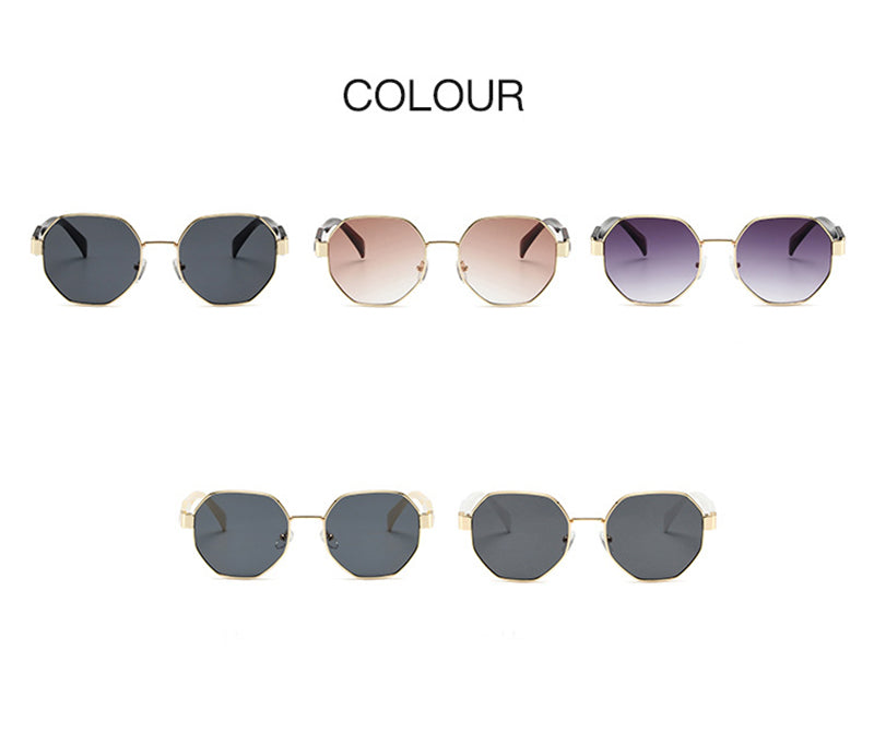 Retro Polygonal Metal Sunglasses – Fashion UV400 Eyewear
