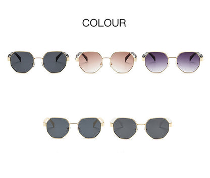 Retro Polygonal Metal Sunglasses – Fashion UV400 Eyewear