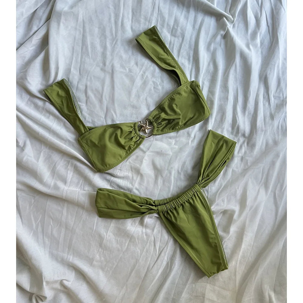Sexy Push-Up Starfish Bikini – Brazilian Thong Swimsuit for Women