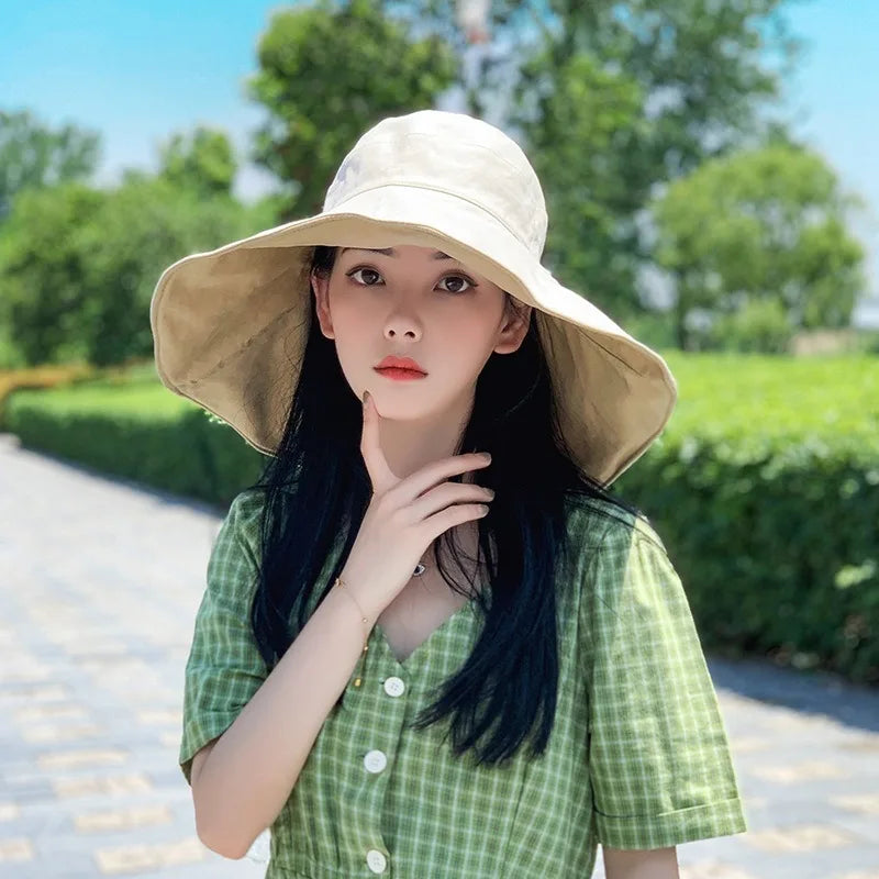 Wide Brim UPF 50+ Sun Hat – Women's Anti-UV Protection Beach & Hiking Hat