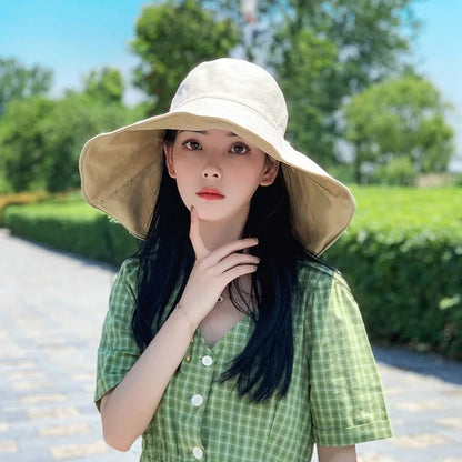 Wide Brim UPF 50+ Sun Hat – Women's Anti-UV Protection Beach & Hiking Hat