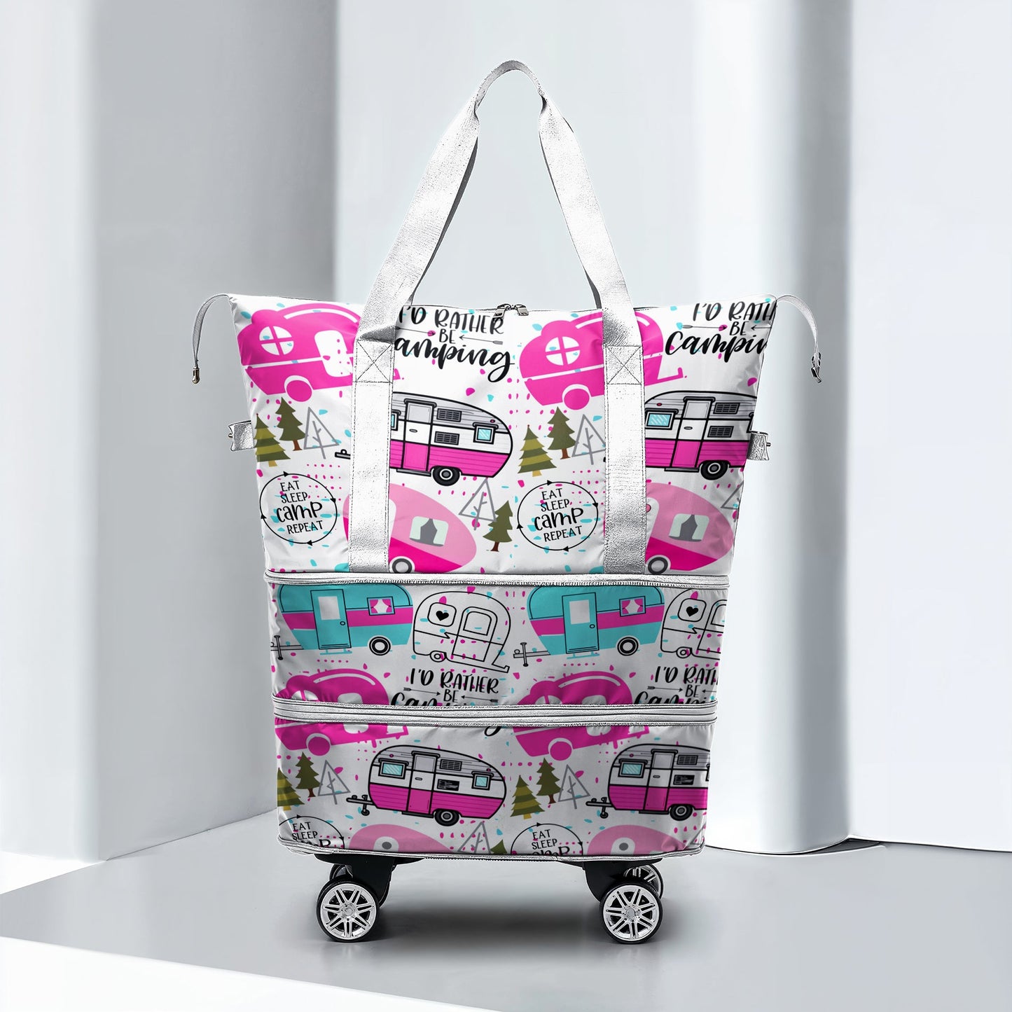 Cee™ Rolling Duffle Bag Campers Delight - Pink