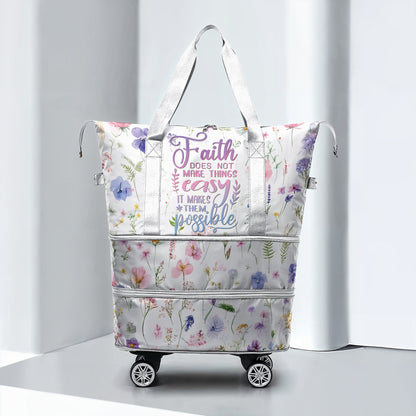 Cee™ Rolling Duffle Bag Faith & Flowers