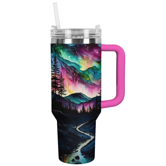 Ceeprints Tumbler Alcohol Ink Northern Lights