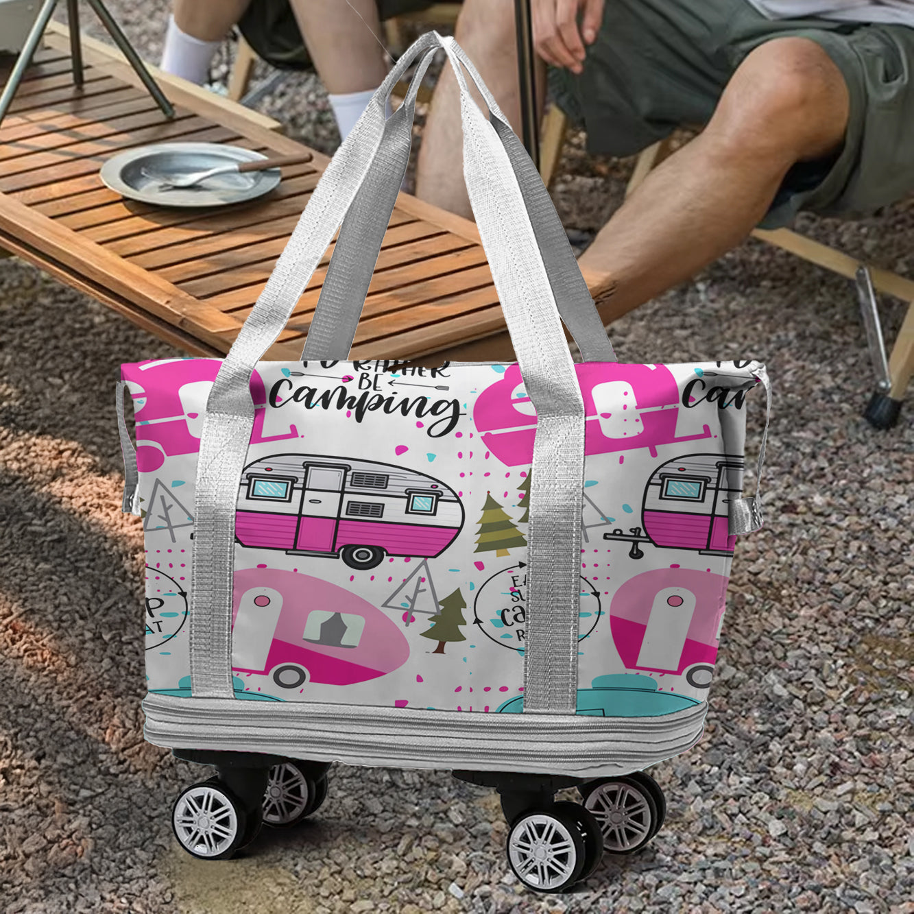 Cee™ Rolling Duffle Bag Campers Delight - Pink