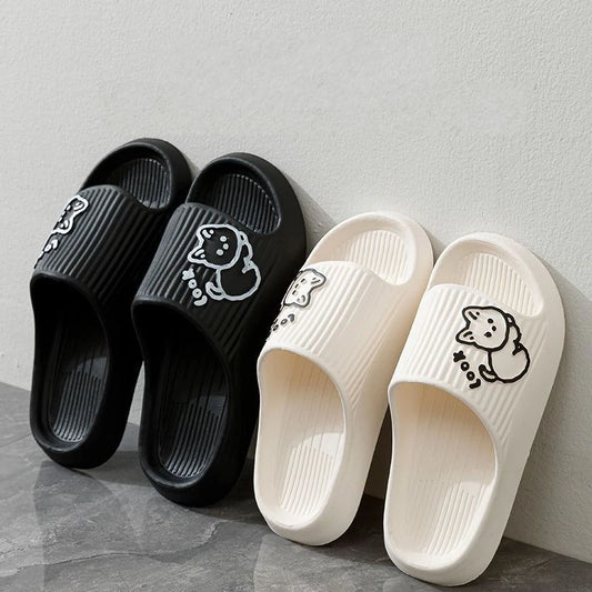 Women’s Summer Cat Cartoon Slippers – Non-Slip Platform Sandals