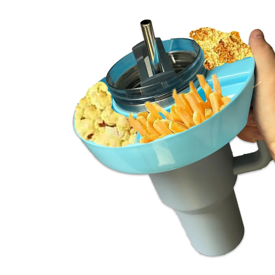 3/4-Grid Snack Bowl – Partitioned Tray for 40oz Tumbler with Handle