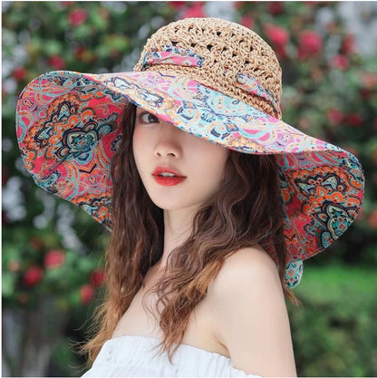 Ceeprints Floral Wide Brim Hat