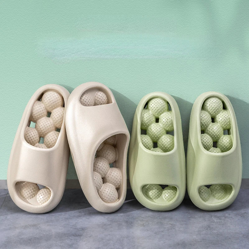 Unisex Summer Cloud EVA Massage Slippers – Non-Slip Beach & Home Slides