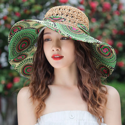Ceeprints Floral Wide Brim Hat
