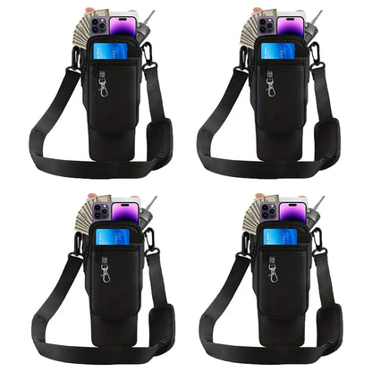 1/2/4PCS 40oz Water Bottle Carrier – Adjustable Strap Pouch for Thermos/Mugs