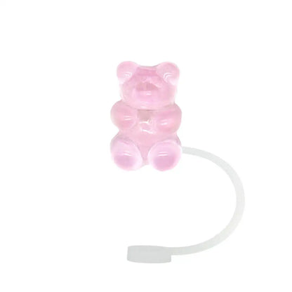 1PC Bear Straw Tip Cover – 10mm Dust-Proof Silicone Topper for 30/40oz Tumblers