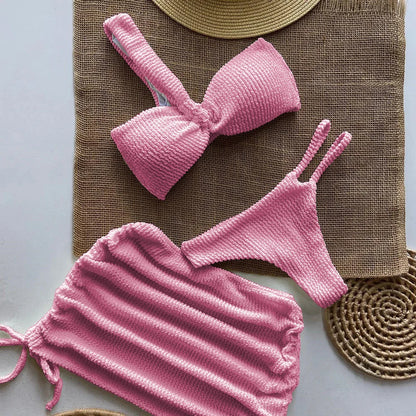 Sexy 3-Piece Micro Bikini Set – Brazilian Thong Swimsuit for Women 2025