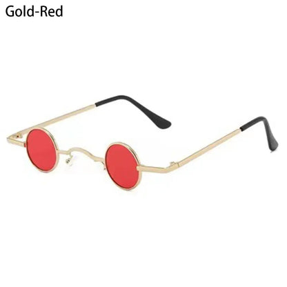 Small Round Rock Punk Sunglasses – Ultra Metal Frame Hip Hop Shades