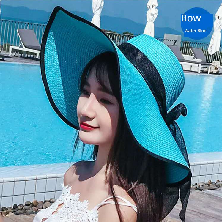 Straw Hat Women's Summer Seaside Travel Vacation Big Brim