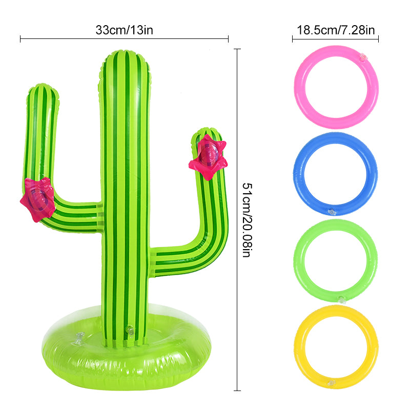 Inflatable Cactus Ring Toss – Fun Pool Party Game