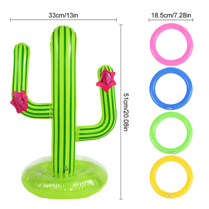 Inflatable Cactus Ring Toss – Fun Pool Party Game