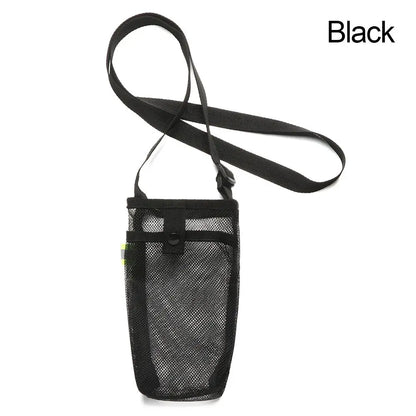Sport Bottle Holder – Mesh Sleeve with Strap & Phone Pocket for Outdoor Use