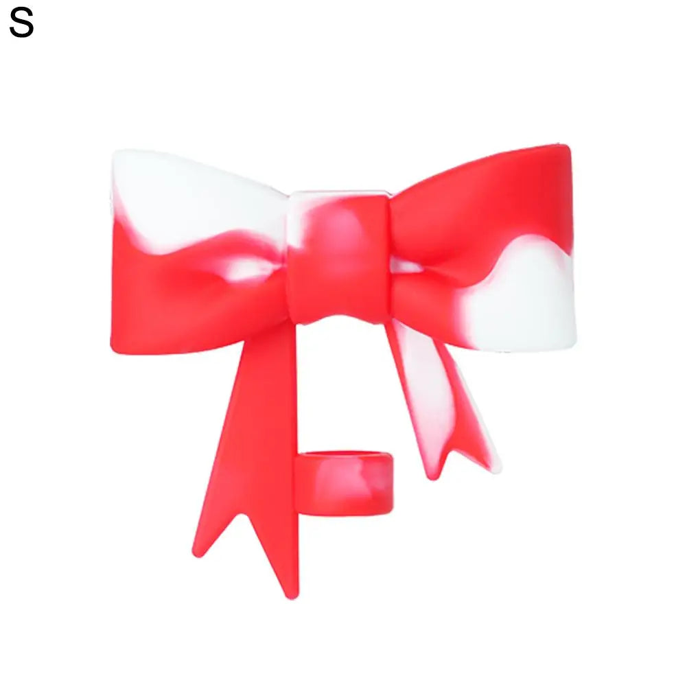 Lovely Bow Straw Covers – Reusable Silicone Toppers for 30/40oz Tumbler