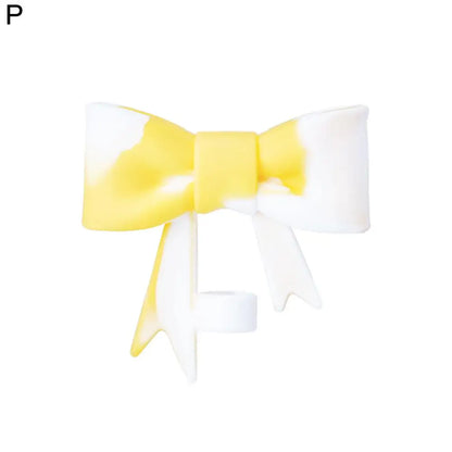 Lovely Bow Straw Covers – Reusable Silicone Toppers for 30/40oz Tumbler