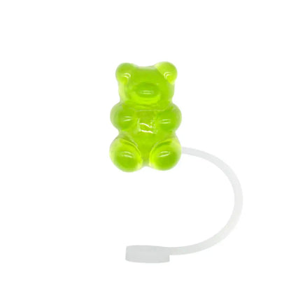 1PC Bear Straw Tip Cover – 10mm Dust-Proof Silicone Topper for 30/40oz Tumblers