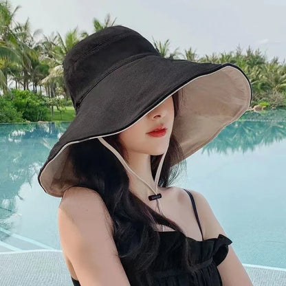 Wide Brim UPF 50+ Sun Hat – Women's Anti-UV Protection Beach & Hiking Hat