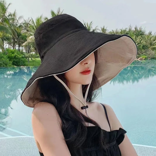 Wide Brim UPF 50+ Sun Hat – Women's Anti-UV Protection Beach & Hiking Hat