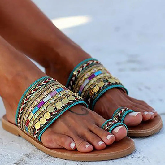 Ceeprints Tassel Flip-Flops