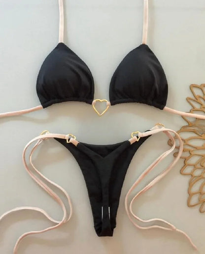Sexy Halter Bikini Set – Brazilian Thong Swimwear