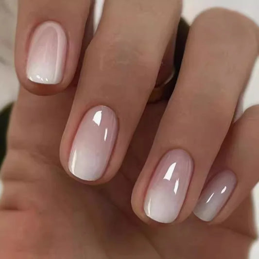 Nude Cat Eye French No. 05 press-on nails