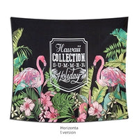 Horizontal version of SUMMER Flamingo 150*130cm polyester gauze(Thin non-absorbent)