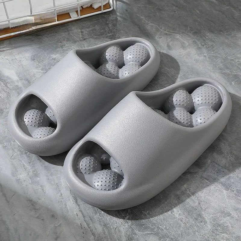 Unisex Summer Cloud EVA Massage Slippers – Non-Slip Beach & Home Slides
