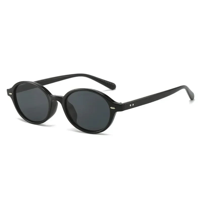 Retro Small Oval Sunglasses – Unisex Vintage Shades