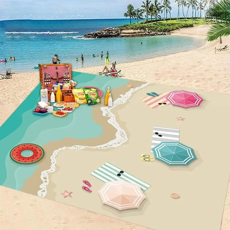 Waterproof & Sandproof Picnic Mat – Portable Outdoor Blanket