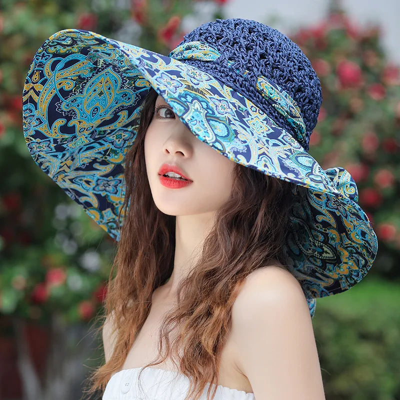 Ceeprints Floral Wide Brim Hat