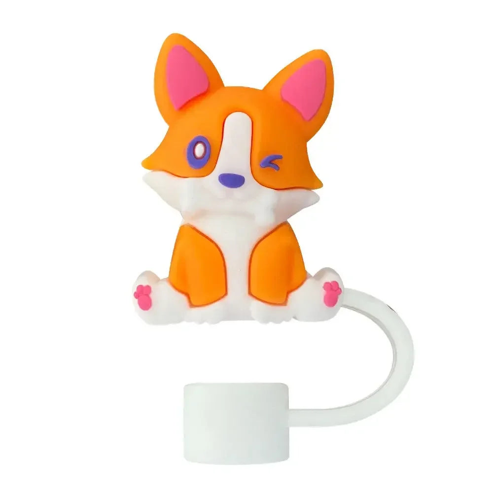 1PC Bear Straw Tip Cover – 10mm Dust-Proof Silicone Topper for 30/40oz Tumblers