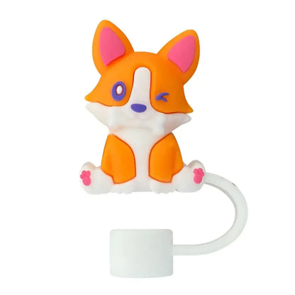 1PC Bear Straw Tip Cover – 10mm Dust-Proof Silicone Topper for 30/40oz Tumblers